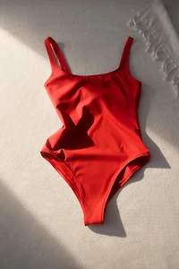 WIDE STRAP BEACH SWIMSUIT
