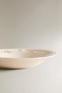 ASSIETTE CREUSE PORCELAINE FLORALE