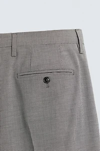 PANTALON DE COSTUME REGULAR FIT PIED-DE-POULE