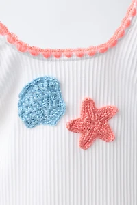 2-6 YEARS / RIBBED CROCHET SWIMSUIT