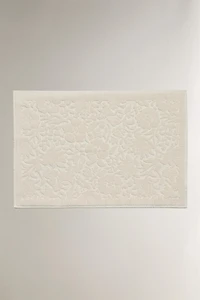 NON-SLIP JACQUARD COTTON BATH MAT