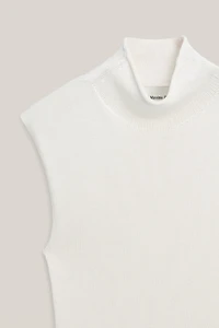 Top en maille de coton et soie à col montant - LIMITED EDITION