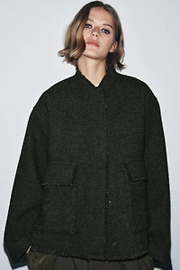 ZW COLLECTION WOOL BLEND TEXTURED JACKET