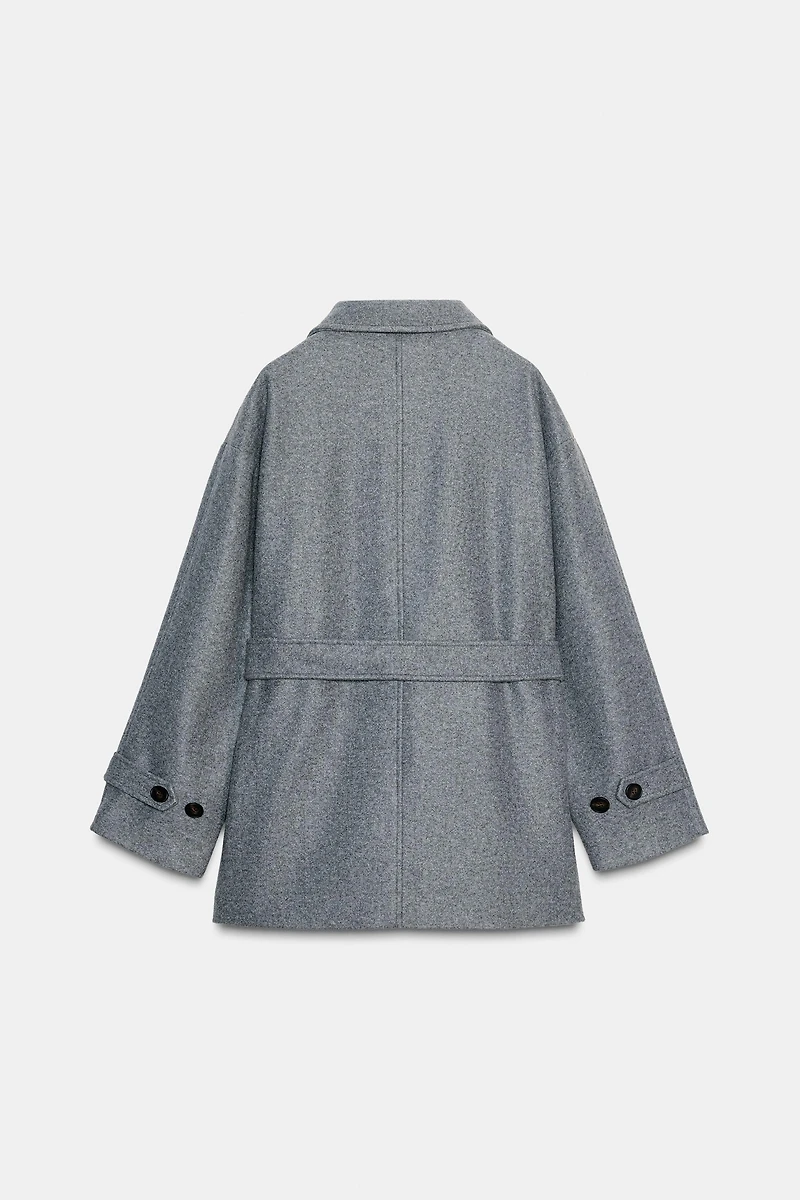 SOFT DOUBLE-POSITION COLLAR COAT