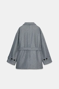 SOFT DOUBLE-POSITION COLLAR COAT