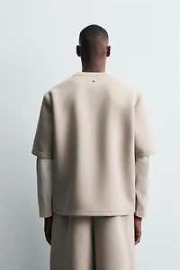 SWEAT EFFET NÉOPRÈNE CLOU