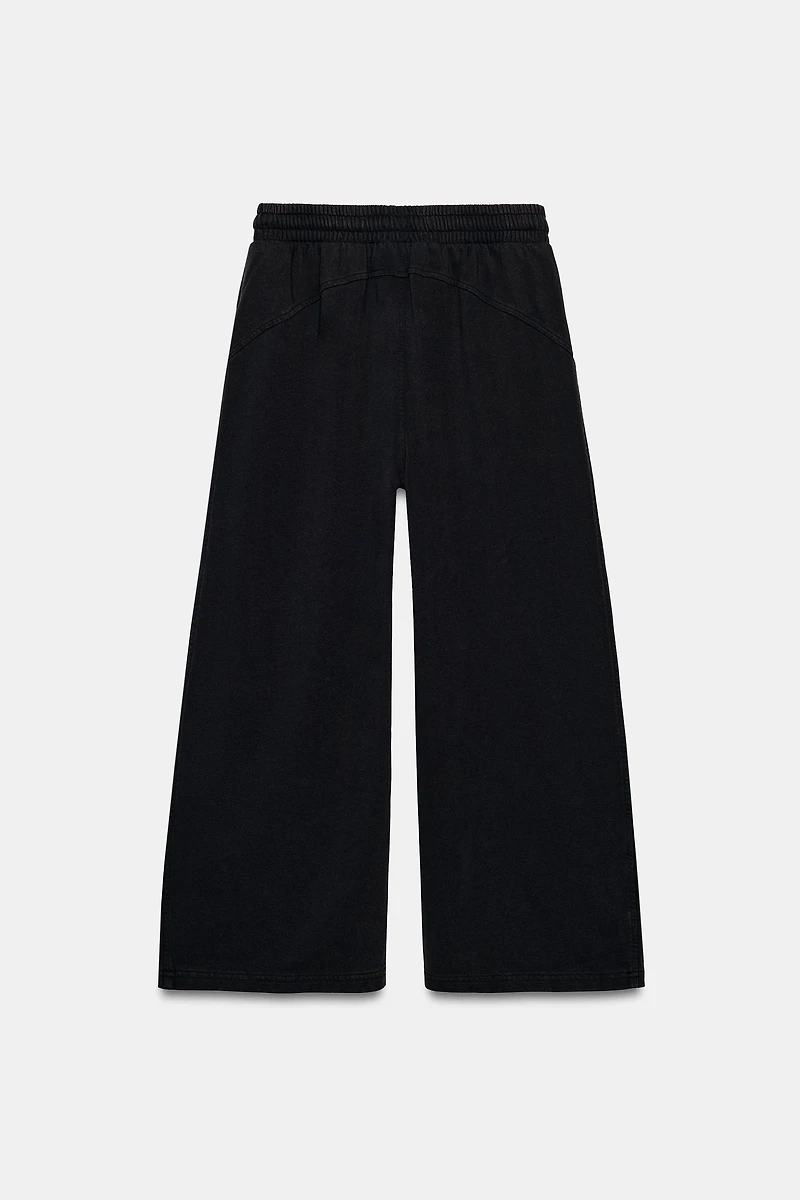 WASHED EFFECT FLEECE PANTS