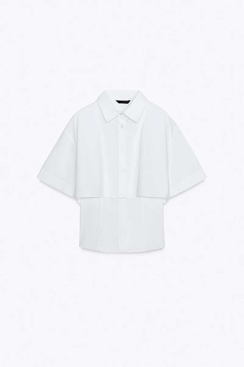 CHEMISE EN POPELINE DOUBLE ÉPAISSEUR