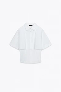 CHEMISE EN POPELINE DOUBLE ÉPAISSEUR