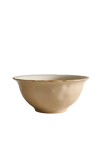 IRREGULAR EDGE STONEWARE SALAD BOWL
