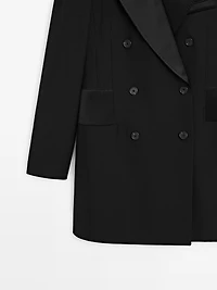 Blazer-style dress with satin detail