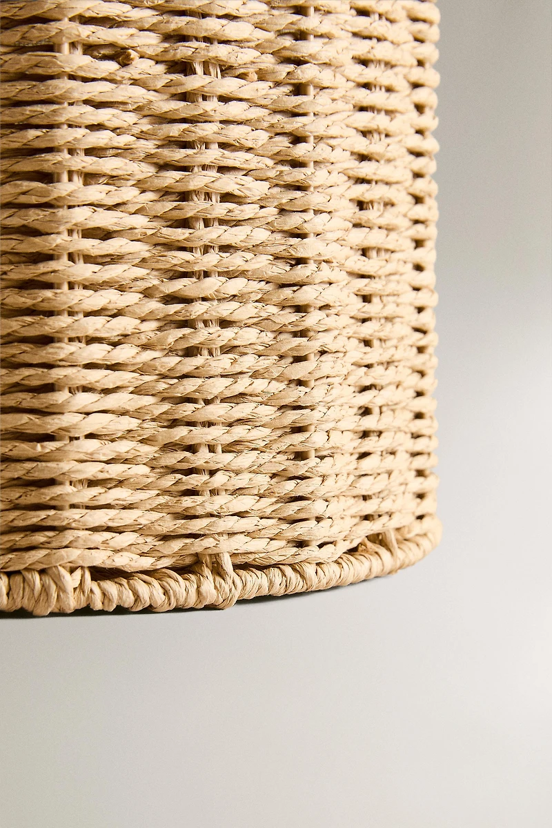 ROUND COTTON-LINED BASKET