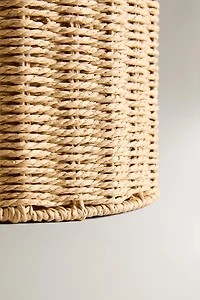 ROUND COTTON-LINED BASKET