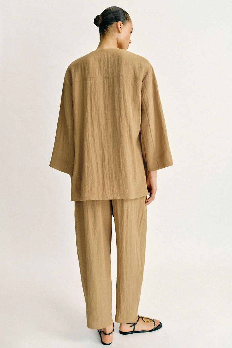 FLOWY ELASTIC WAIST PANTS SET