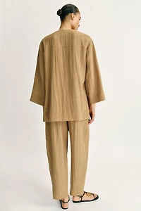FLOWY ELASTIC WAIST PANTS SET