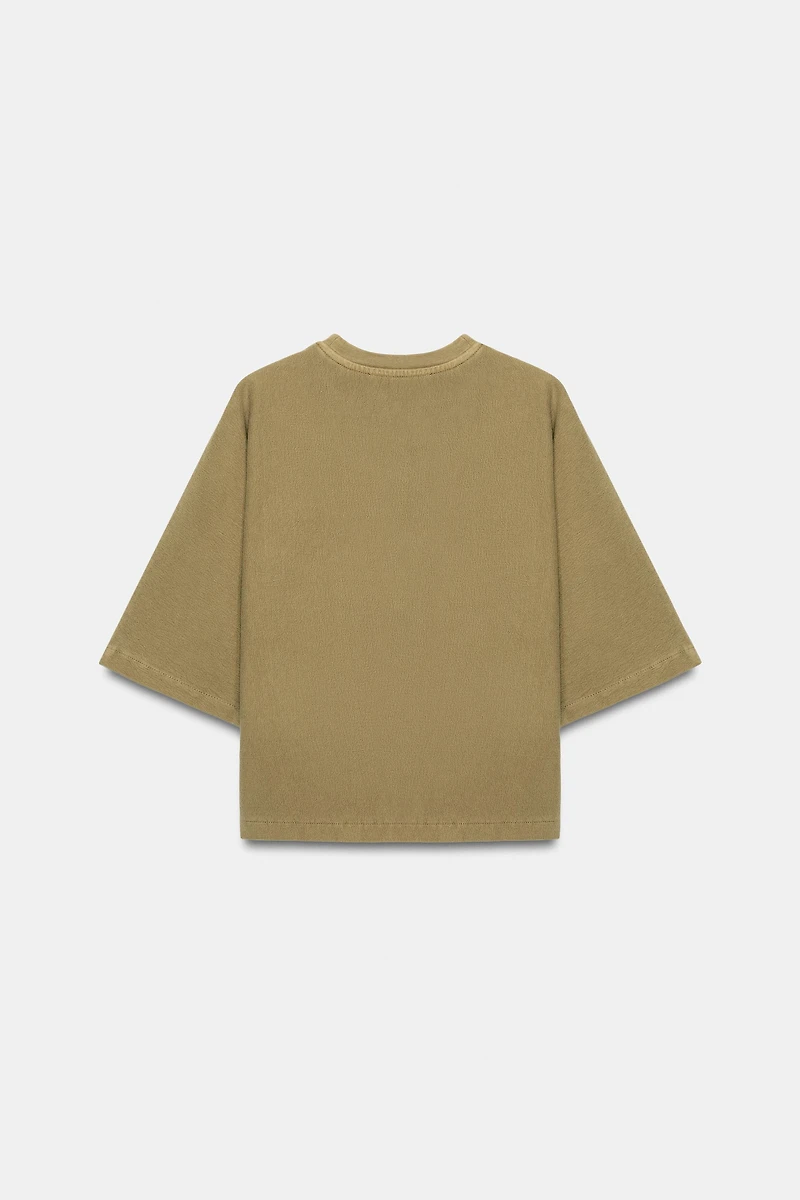 WASHED EFFECT SHORT SLEEVE T-SHIRT