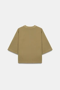 WASHED EFFECT SHORT SLEEVE T-SHIRT