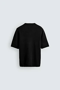 V-NECK KNIT T-SHIRT