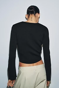 ZIPPERED CARDIGAN