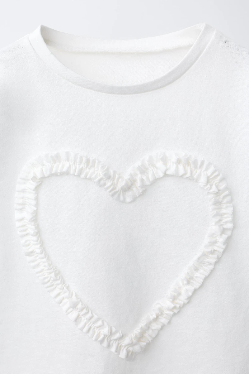 T-SHIRT IMPRIMÉ EN VELOURS BOUCLÉ