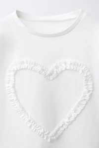 T-SHIRT IMPRIMÉ EN VELOURS BOUCLÉ
