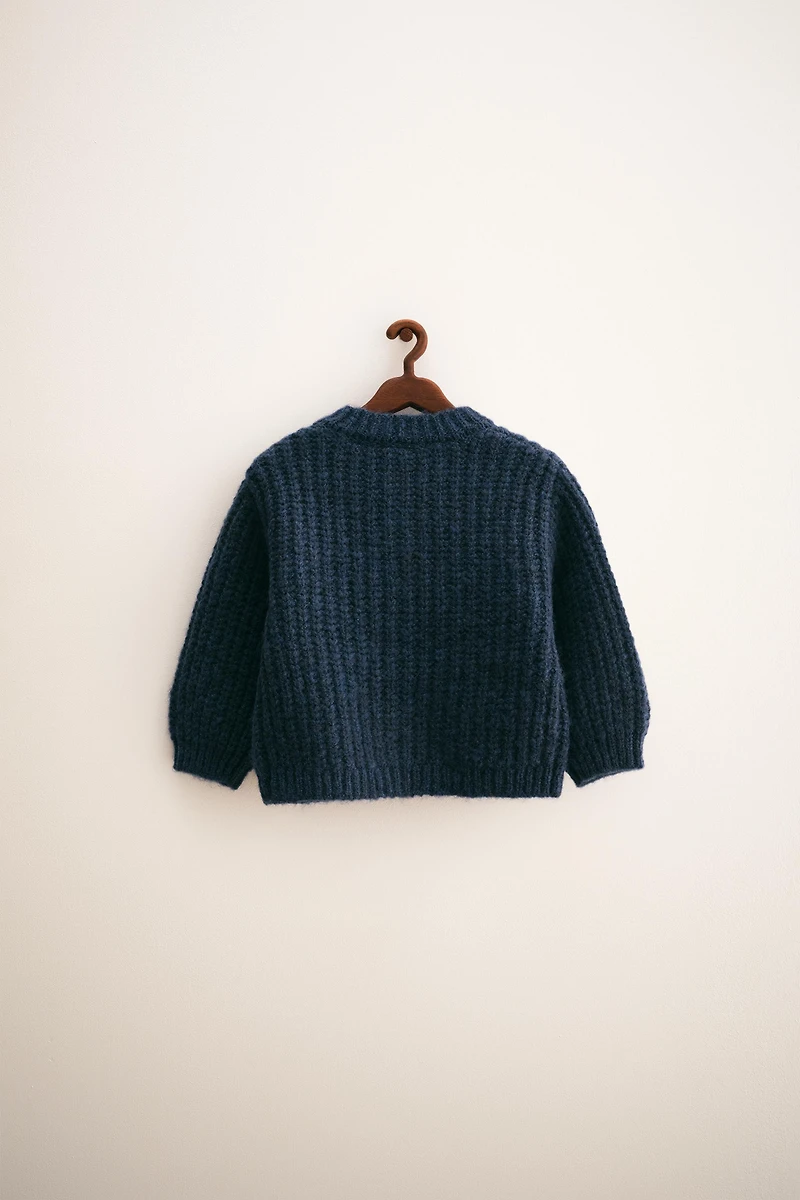 ZARA TIMELESS - GILET GROSSE MAILLE AVEC LAINE
