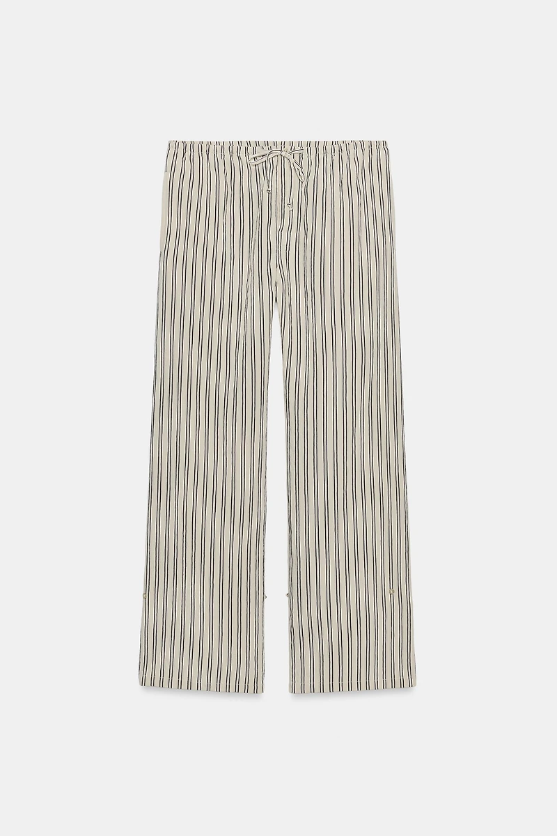 ZW COLLECTION STRIPED STRAIGHT LEG PANTS