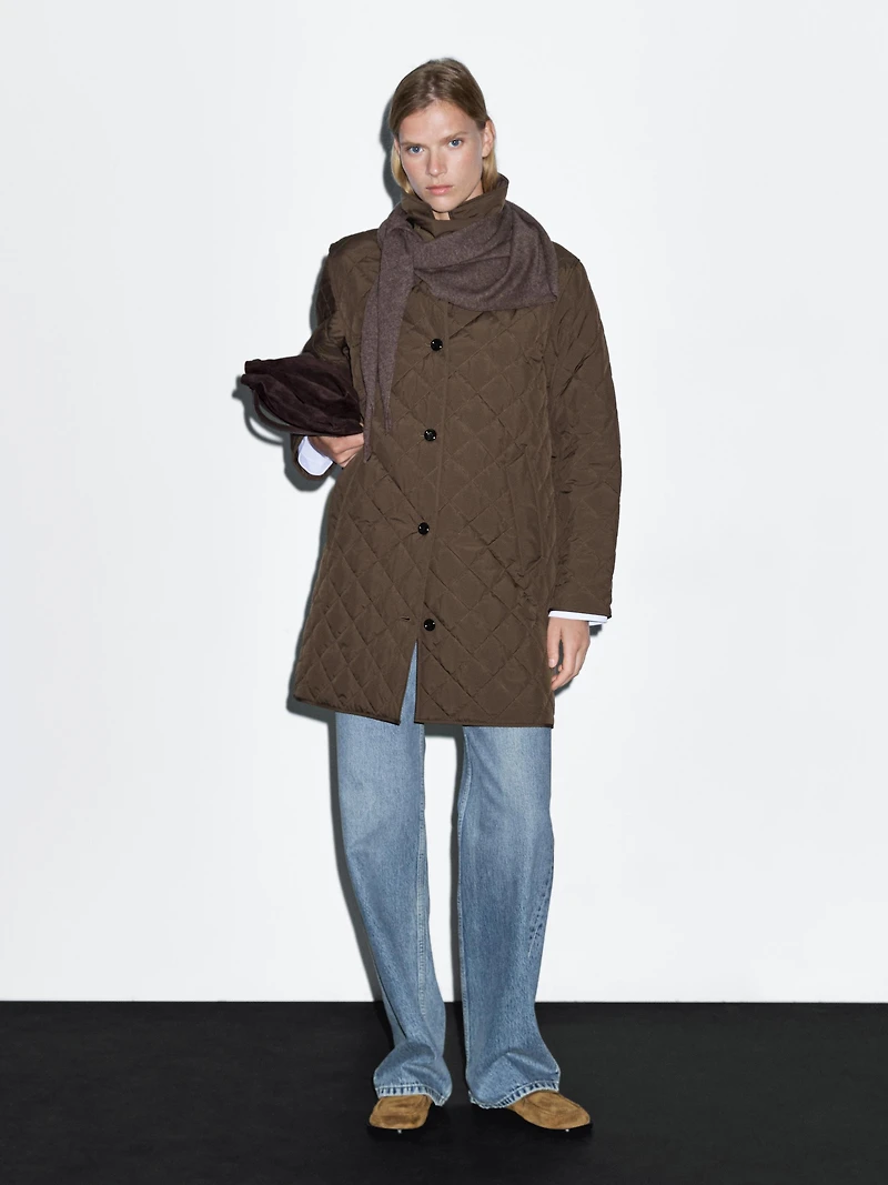 Veste matelassée longue et légère