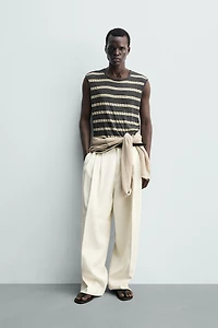 STRIPED JACQUARD TANK TOP