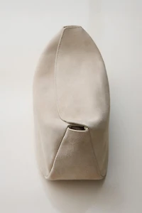 SPLIT SUEDE CLUTCH MAKEUP BAG