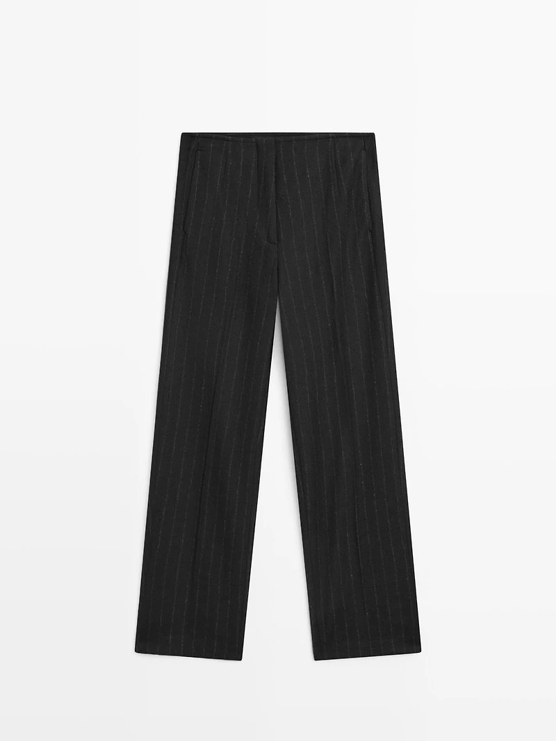 Pantalon droit à rayures tennis