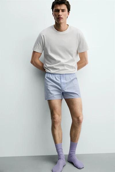 TWO-PACK OF COMBINATION POPLIN BOXERS
