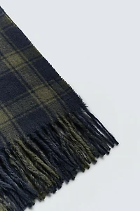 COMBINED PLAID SCARF