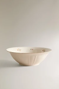 FLORAL PORCELAIN SALAD BOWL