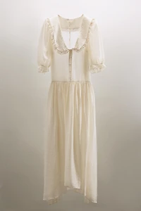 FLOWY LACE MIDI DRESS