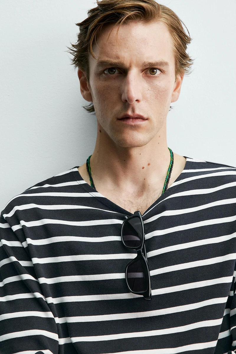 STRIPED JACQUARD T-SHIRT AARON LEVINE X ZARA