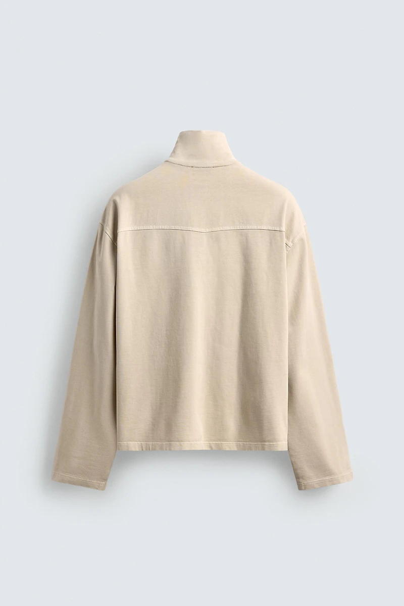 WASHED ZIP SWEATSHIRT