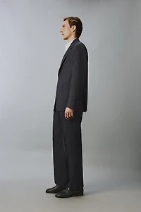 PANTALON PLISSÉ COUPE DÉCONTRACTÉE 100% LAINE