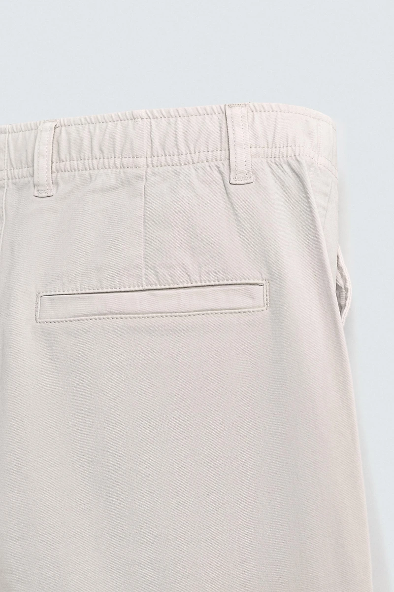 STRAIGHT FIT TWILL PANTS