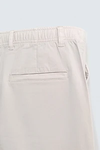 STRAIGHT FIT TWILL PANTS