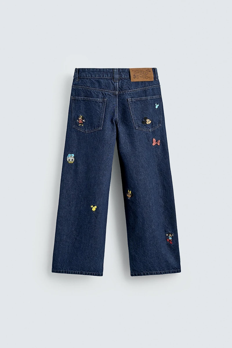 EMBROIDERED WIDE-LEG JEANS HARRY LAMBERT FOR ZARA X DISNEY