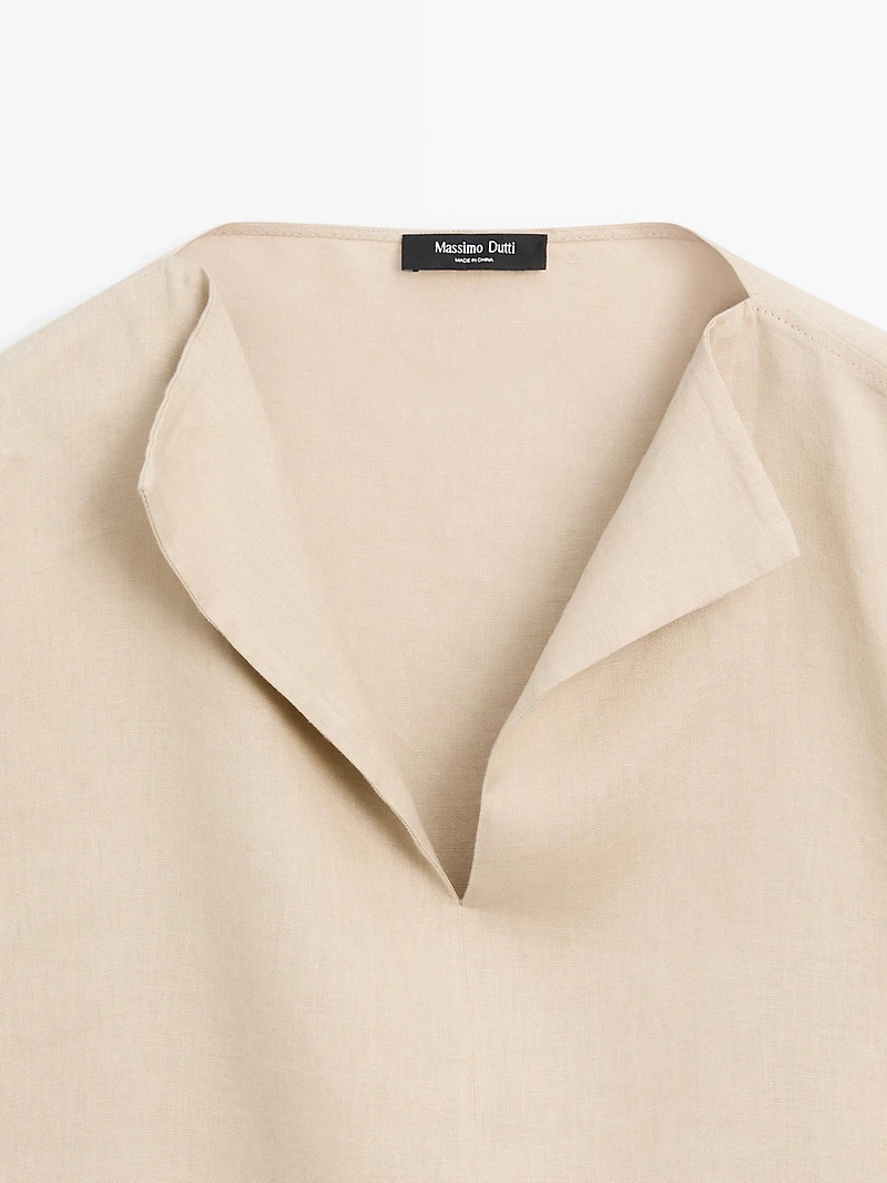 Flowing 100% linen blouse