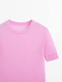 Short sleeve knit sweater - STUDIO