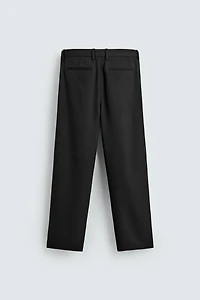 WOOL BLEND PLEATED PANTS