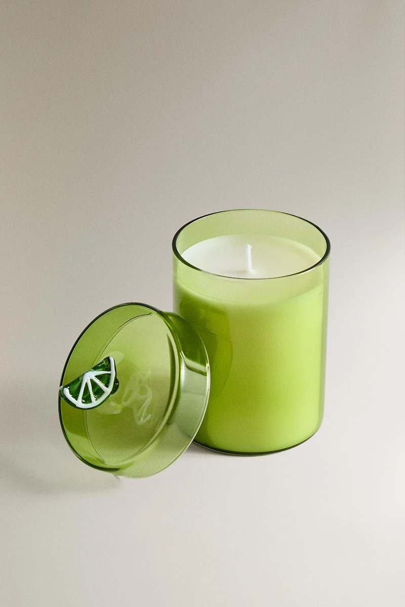 G) LIME & PEPPERMINT SCENTED CANDLE