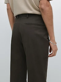 100% cotton slim fit trousers