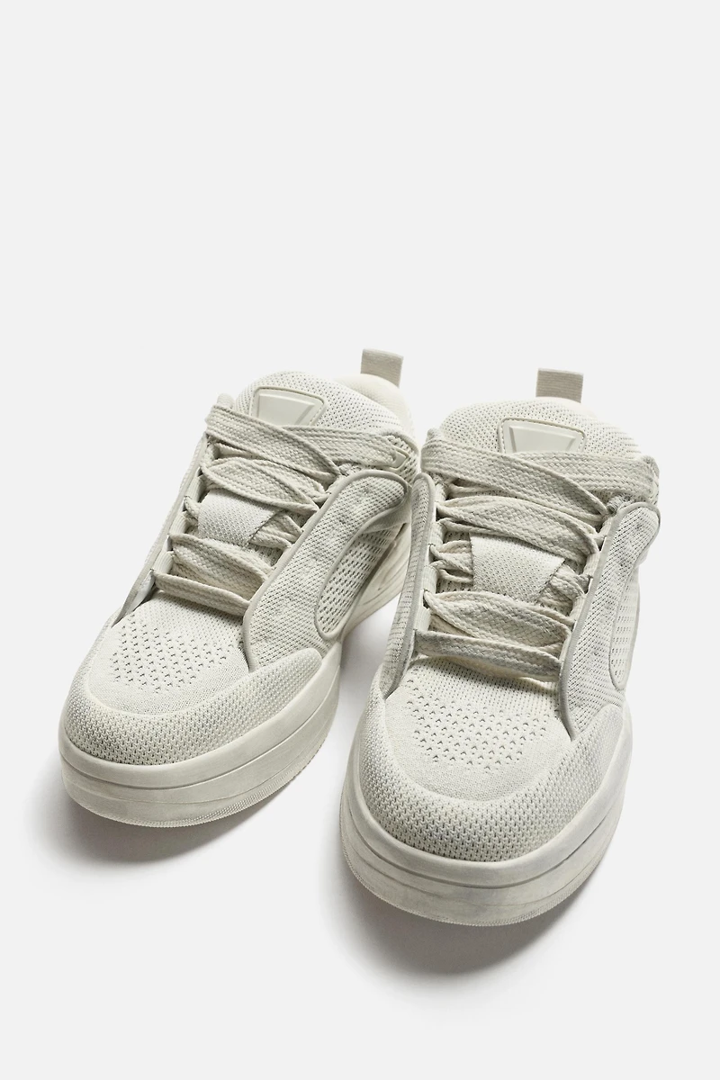 THICK SOLE WORN EFFECT SNEAKERS