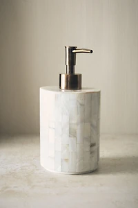 MOTHER-OF-PEARL-EFFECT SOAP DISPENSER