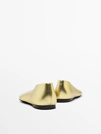 Ballerines cuir métallisé