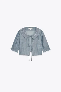 CHEMISE COURTE BRODERIES